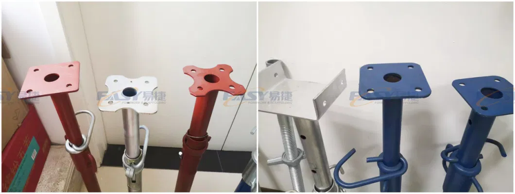 Easy Painted Galvanized Powder Coated Formwork Telescopicos Puntales Metalicos Scaffolding Adjustable Steel Shoring Prop Shuttering Jack Price Acrow Props